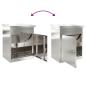 Preview: Paketdrop-Box Schwarz 44 x 35 x 59 cm Edelstahl