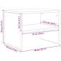 Preview: Nachttisch 2 pcs Schwarze Eiche 40 x 30 x 30 cm Holzwerkstoff