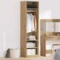 Preview: ARDEBO.de - Kleiderschrank mit Regal mit Speicher Eiche handwerklich 50 x 50 x 200 cm