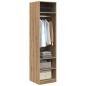 Preview: Kleiderschrank mit Regal mit Speicher Eiche handwerklich 50 x 50 x 200 cm