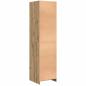 Preview: Kleiderschrank mit Regal mit Speicher Eiche handwerklich 50 x 50 x 200 cm