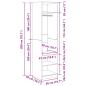 Preview: Kleiderschrank Schwarze Eiche 50 x 50 x 200 cm Holzwerkstoff