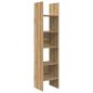Preview: Bücherregal Eiche handwerklich 40 x 35 x 180 cm Holzwerkstoff