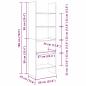 Preview: Bücherregal Schwarze Eiche 60 x 35 x 180 cm Holzwerkstoff