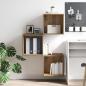 Preview: ARDEBO.de - Wandschrank Eiche handwerklich 37 x 37 x 37 cm Holzwerkstoff