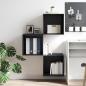 Preview: Wandschrank Schwarze Eiche 37 x 37 x 37 cm Holzwerkstoff