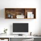 Preview: TV-Schränk mit Regal Wandmontiert mit Speicher Altholz 37 x 37 x 107 cm Holzwerkstoff