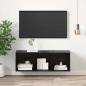 Preview: TV-Schrankset 37 x 37 x 107 cm Schwarz Eichen-Optik