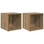 Preview: TV-Schränk 2 pcs Braun 37 x 35 x 37 cm Holzwerkstoff