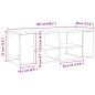 Preview: TV-Schrankset 102 x 35 x 35 cm Schwarz Eichen-Optik