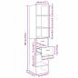 Preview: Bücherregal Altholz 40 x 35 x 180 cm Holzwerkstoff