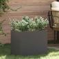 Preview: ARDEBO.de - Gartenblumentopf Schwarz 50 x 32 x 40 cm Kaltgewalzter Stahl
