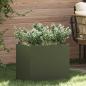 Preview: ARDEBO.de - Gartenblumentopf Olivgrün 50 x 32 x 40 cm Kaltgewalzter Stahl