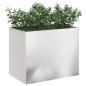 Preview: Gartenblumentopf Silber 50 x 32 x 40 cm Edelstahl