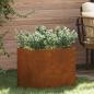 Preview: ARDEBO.de - Gartenblumentopf Braun 50 x 32 x 40 cm Wetterfestes Stahl