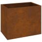 Preview: Gartenblumentopf Braun 50 x 32 x 40 cm Wetterfestes Stahl