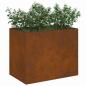 Preview: Gartenblumentopf Braun 50 x 32 x 40 cm Wetterfestes Stahl