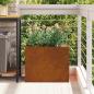 Preview: Gartenblumentopf Braun 50 x 32 x 40 cm Wetterfestes Stahl