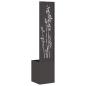 Preview: Blumentopf mit dekorativem Paneel Schwarz 32 x 140 cm