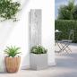 Preview: Blumentopf mit dekorativem Paneel Silber 32 x 140 cm Edelstahl