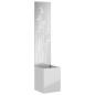 Preview: Blumentopf mit dekorativem Paneel Silber 32 x 140 cm