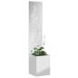 Preview: Blumentopf mit dekorativem Paneel Silber 32 x 140 cm