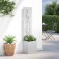 Preview: Blumentopf mit dekorativem Paneel Silber 32 x 140 cm