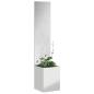 Preview: Blumentopf mit dekorativem Paneel Silber 32 x 140 cm