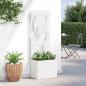 Preview: Blumentopf mit dekorativem Paneel Weiß 50 x 140 cm