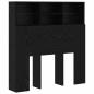 Preview: Kopfteil Schrank mit Regal Schwarze Eiche 100 x 19 x 103.5 cm