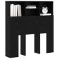 Preview: Kopfteil Schrank mit Regal Schwarze Eiche 100 x 19 x 103.5 cm