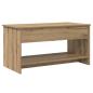 Preview: Couchtisch Eiche handwerklich 102 x 50 x 52.5 cm Holzwerkstoff