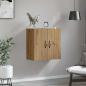 Preview: Wandschrank Eiche handwerklich 60 x 31 x 60 cm Holzwerkstoff