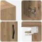 Preview: Wandschrank Eiche handwerklich 60 x 31 x 60 cm Holzwerkstoff