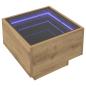 Preview: Beistelltisch Eiche handwerklich 40 x 40 x 30 cm Holzwerkstoff