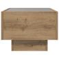 Preview: Beistelltisch Eiche handwerklich 40 x 40 x 30 cm Holzwerkstoff