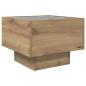 Preview: Beistelltisch Eiche handwerklich 40 x 40 x 30 cm Holzwerkstoff