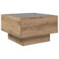 Preview: Couchtisch Eiche handwerklich 50 x 50 x 30 cm Holzwerkstoff