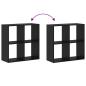 Preview: Bücherregal Schwarze Eiche 69,5 x 29 x 69,5 cm Holzwerkstoff