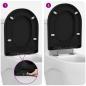 Preview: Toilettensitz Schwarz 48 x 36,5 x 4,5 cm Polypropylen