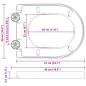 Preview: Toilettensitz Schwarz 48 x 36,5 x 4,5 cm Polypropylen