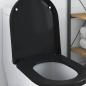 Preview: Toilettensitz Schwarz 48 x 36,5 x 4,5 cm Polypropylen
