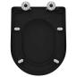 Preview: Toilettensitz Schwarz 48 x 36,5 x 4,5 cm Polypropylen