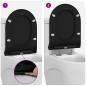Preview: Toilettensitz Schwarz 48,5 x 36 x 5 cm Polypropylen