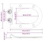 Preview: Toilettensitz Schwarz 48,5 x 36 x 5 cm Polypropylen