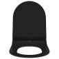 Preview: Toilettensitz Schwarz 48,5 x 36 x 5 cm Polypropylen