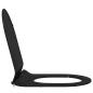Preview: Toilettensitz Schwarz 48,5 x 36 x 5 cm Polypropylen
