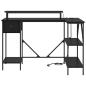 Preview: Schreibtisch Schwarze Eiche 120 x 79 x 86.5 cm Holzwerkstoff