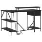 Preview: Schreibtisch Schwarze Eiche 120 x 79 x 86.5 cm Holzwerkstoff