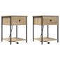 Preview: Nachttische 2 pcs Sonoma Eiche 42 x 41 x 56 cm Holzwerkstoff